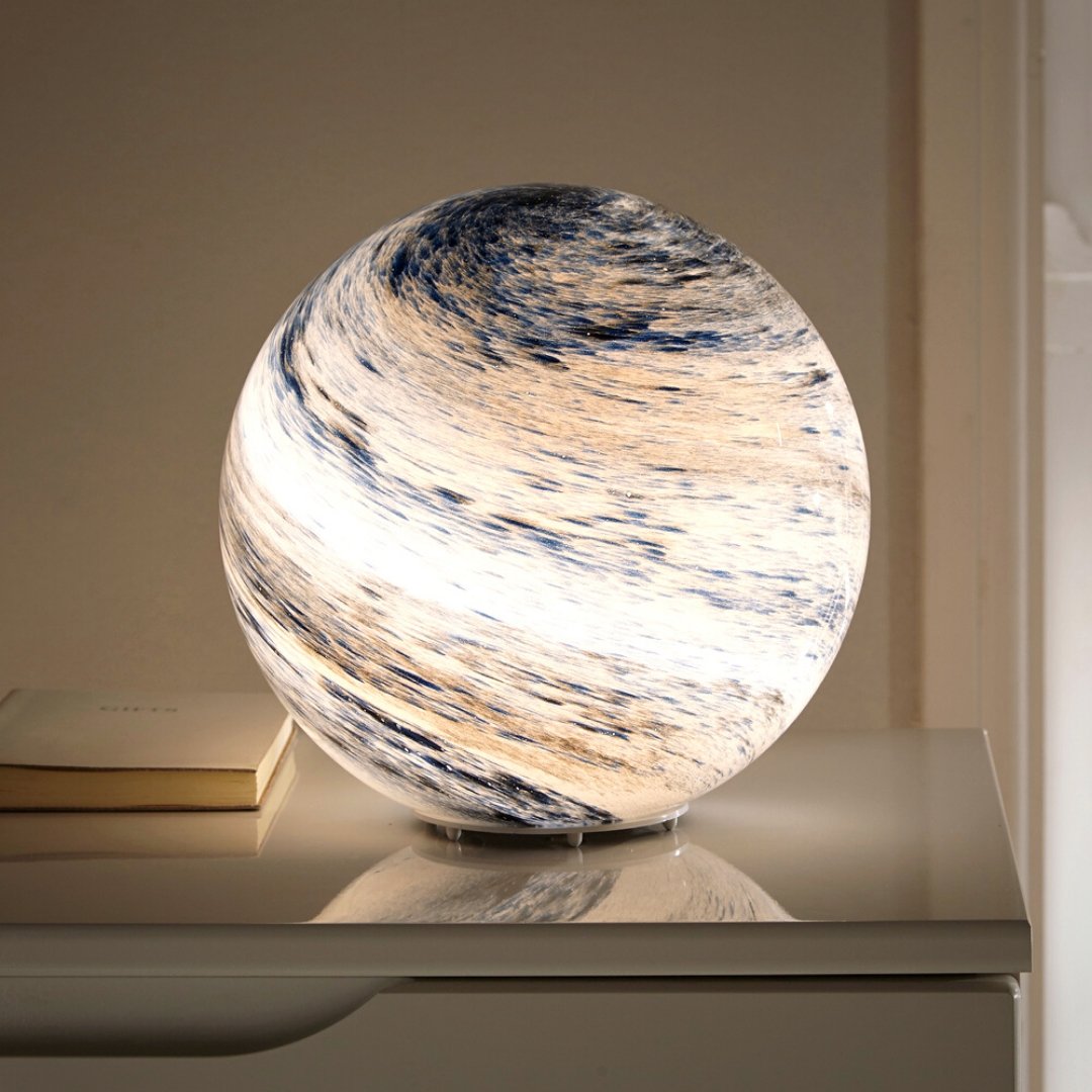 3D Lunar Sphere Desk Lamp with Remote Control 16 Color LED Orb Light for Bedroom Nightstand Living Room Home Decor Gift