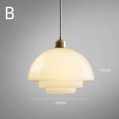Frosted Glass Globe Hanging Light Fixture with Brass Accents for Kitchen Island, Dining Table & Entryway | Adjustable Height Ceiling Lamp wi