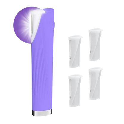 Sonic Facial Exfoliator with LED Light & 3 Speed Settings for Smooth Skin & Peach Fuzz Removal at Home
