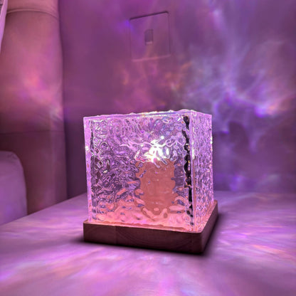 Acrylic Prism Cube Light 5 inch USB Powered Color Changing Remote Controlled Decorative Atmosphere Lamp for Bedroom Living Room Desk Nightst