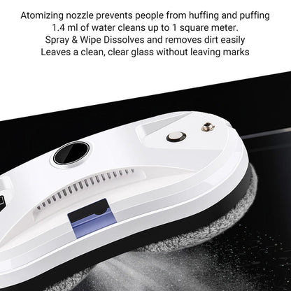 Automated Glass Cleaner Robot with AI Navigation & Spray System for Streak-Free Windows, Glass Doors, Mirrors