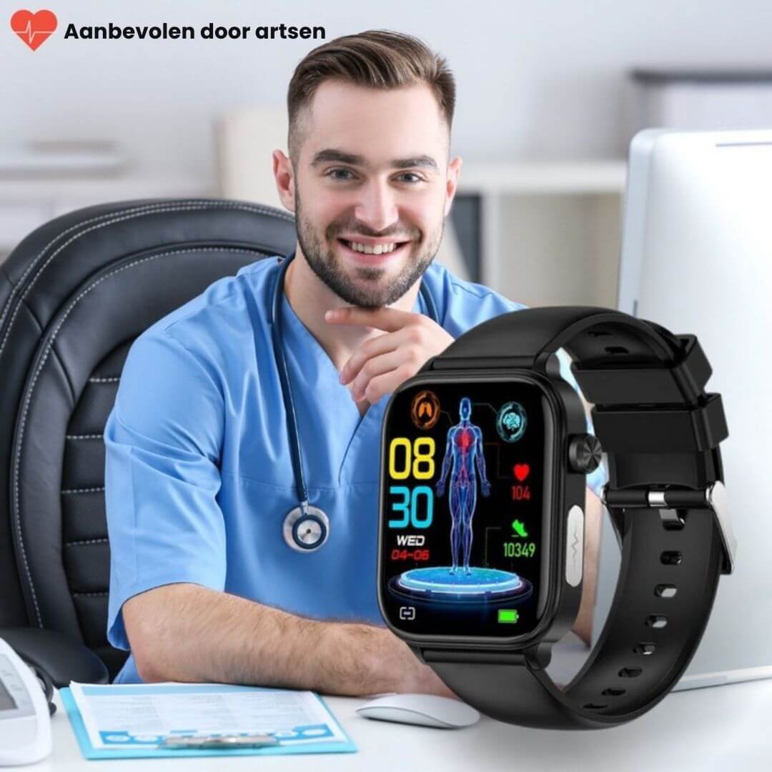 Health Monitoring Smartwatch with Emergency Alert & Automatic Fall Detection for Seniors & Adults