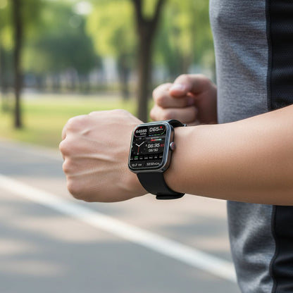 Moniteur de bien-être | Montre connectée avec suivi de la fréquence cardiaque et du sommeil | Design léger pour le bien-être au quotidien