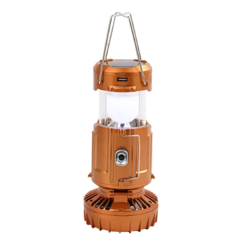 Solar LED Camping Lantern with Fan Rechargeable Portable Hanging Light Outdoor Gear for Hiking Backyard Patio Emergency