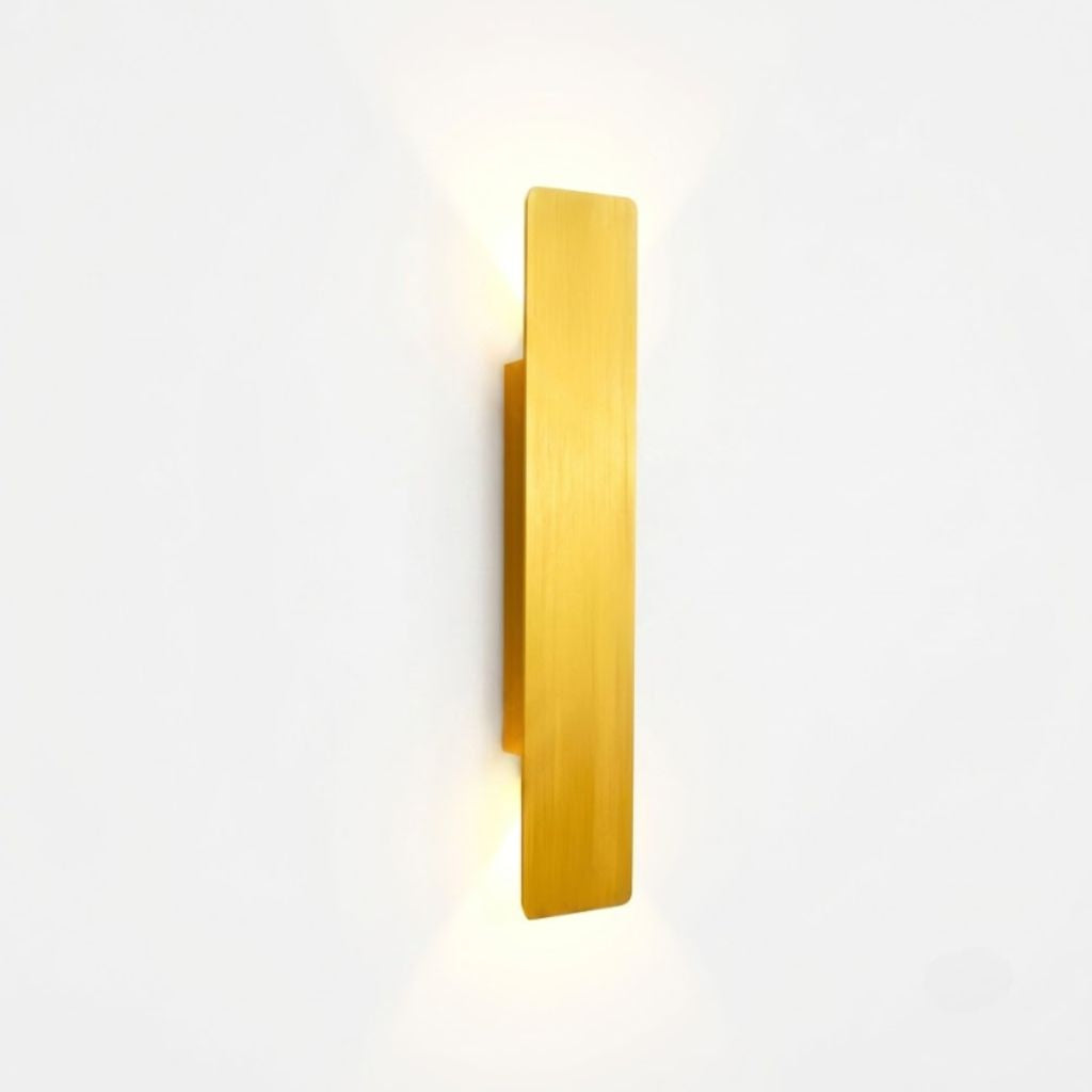 Outdoor Aluminum LED Wall Sconce Gold Finish IP65 Weatherproof Hardwired for Patio Porch Entryway 6W 18W 24W Options 2700K 6500K Lighting