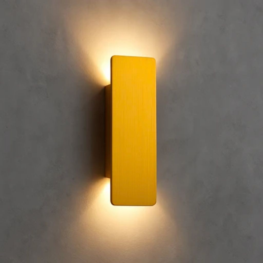 Outdoor LED Sconce in Gold Aluminum for Patio Entrance Garden Porch | Weather-Resistant Modern Fixture
