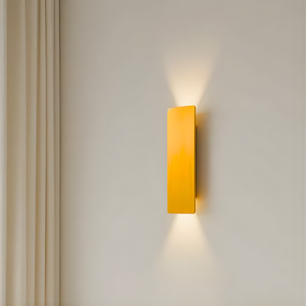 Weatherproof Aluminum Sconce with Dual-Beam LED Lighting for Patios, Entryways & Deck Walls — Gold Metal Exterior Fixture