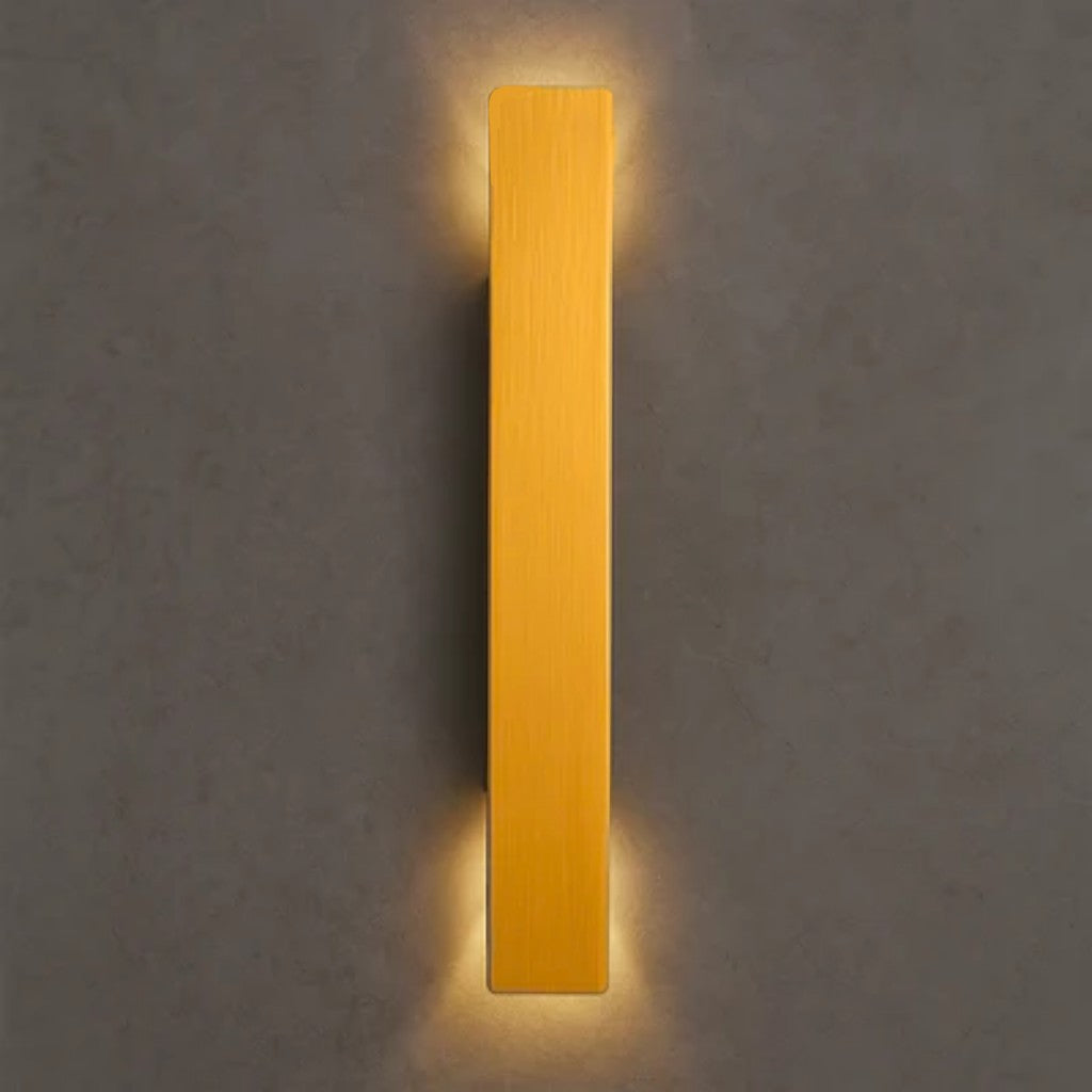 Outdoor LED Sconce in Gold Aluminum for Patio Entrance Garden Porch | Weather-Resistant Modern Fixture