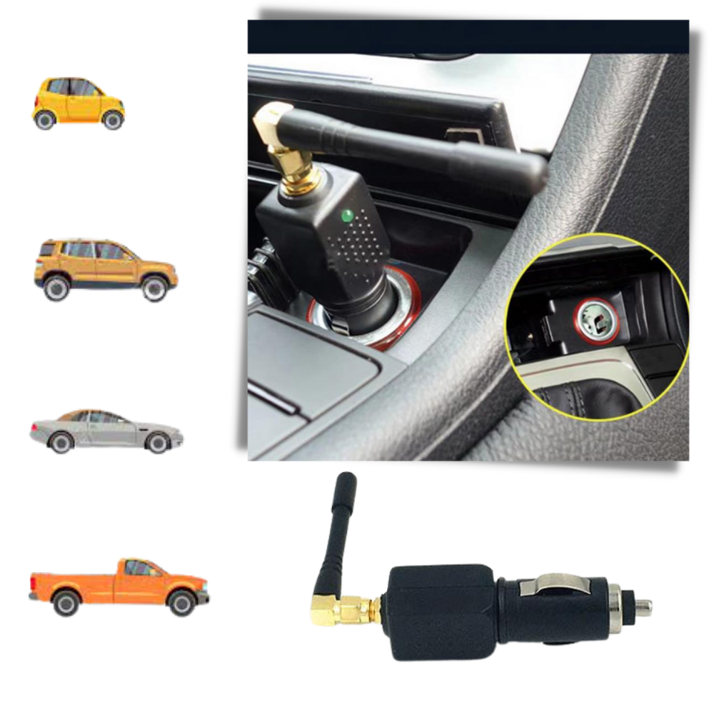 Vehicle GPS Signal Jammer Portable Privacy Device with Cigarette Lighter Adapter for Cars Trucks SUVs Anti-Tracking Protection Tool