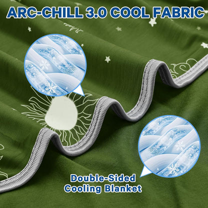 Confort douillet | Couverture rafraîchissante en tissu double face | Couverture d'été légère pour les dormeurs ayant chaud et les voyages