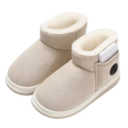 Rechargeable Heated Slippers with Graphene Technology for Winter Warmth | 3 Temperature Settings | Cozy Indoor Outdoor Shoes | Battery