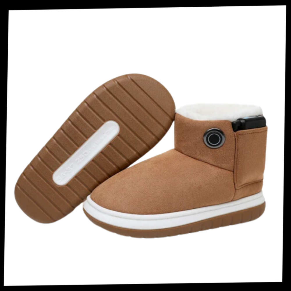 Rechargeable Heated Slippers with Graphene Technology for Winter Warmth | 3 Temperature Settings | Cozy Indoor Outdoor Shoes | Battery