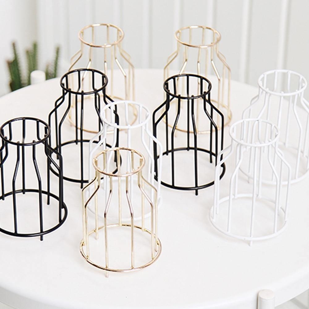 Iron and Ceramic Vase with Grated Design