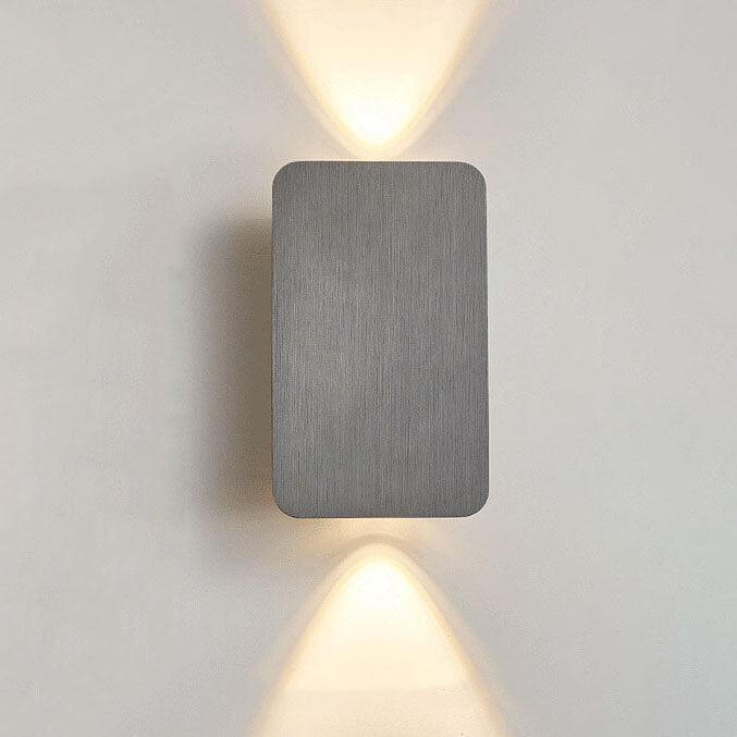 2-Light Aluminum Wall Sconce Modern Flat Rectangular LED Fixture for Bedroom, Hallway & Living Room | Hardwired Mount Lighting