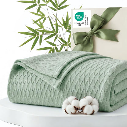 Confort douillet | Couverture rafraîchissante en rayonne de bambou pour dormeurs ayant chaud | Jeté d'été léger et respirant pour lit et canapé
