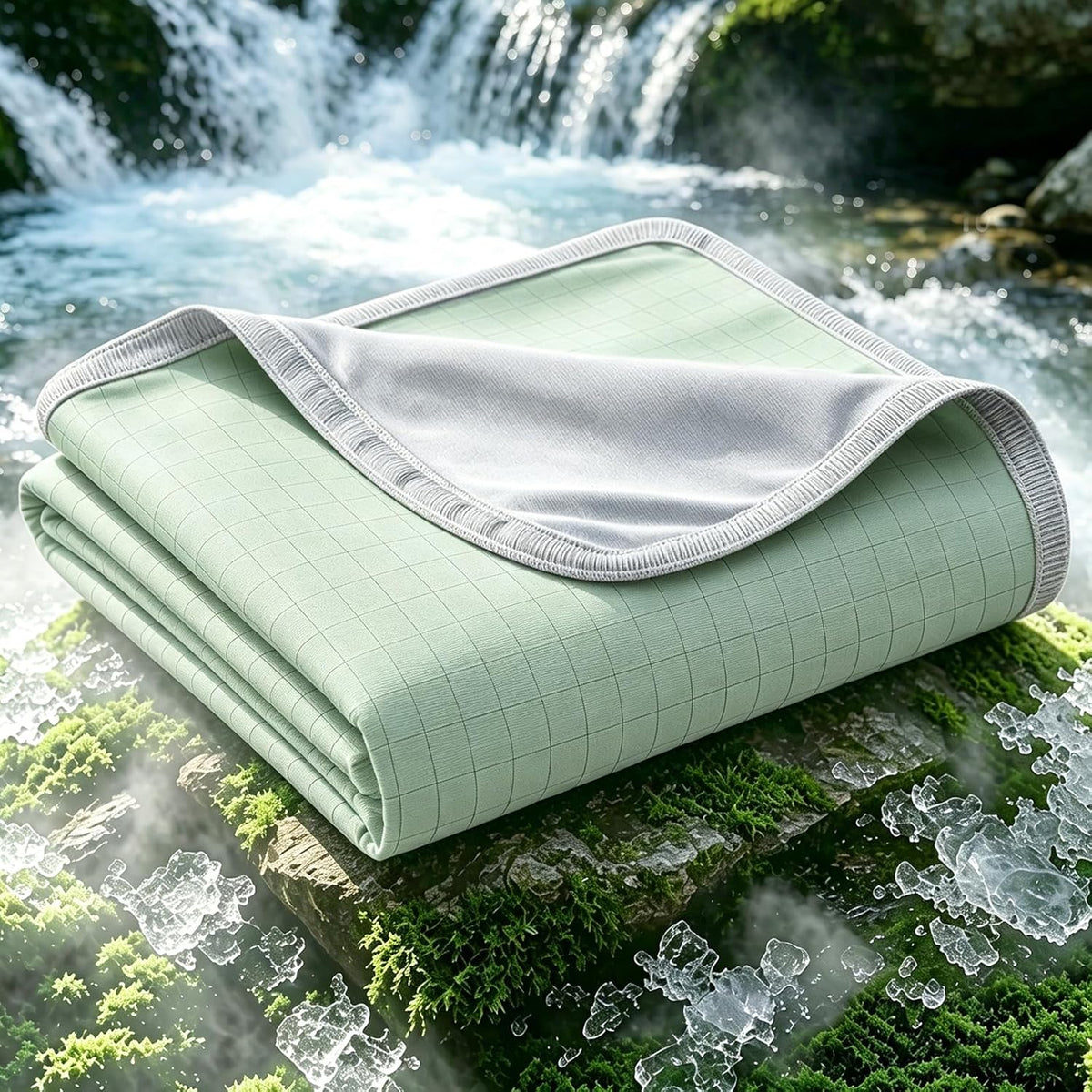 Confort rafraîchissant | Couverture respirante double face | Jeté léger pour les personnes ayant chaud la nuit et les sueurs nocturnes