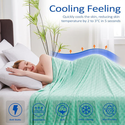 ChillEase | Couverture rafraîchissante pour dormeurs ayant chaud, dotée de la technologie Arc-Chill | Douce et respirante pour un confort tout au long de l'année