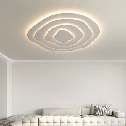 LED Flush Mount Ceiling Light 16-24 in White Acrylic Wave Design for Bedroom Living Room Hallway Dimmable Modern Lighting Fixture 110V