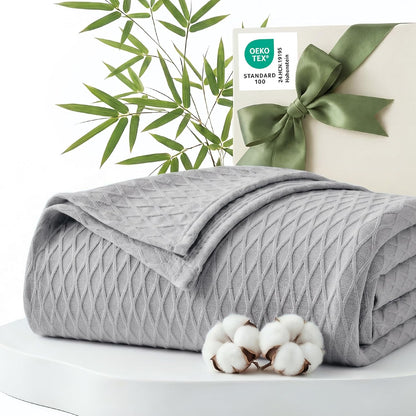 Confort douillet | Couverture rafraîchissante en rayonne de bambou pour dormeurs ayant chaud | Jeté d'été léger et respirant pour lit et canapé