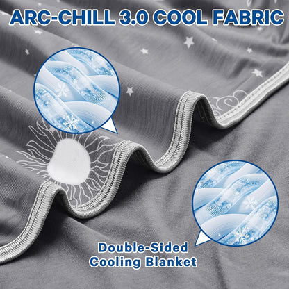 Confort douillet | Couverture rafraîchissante en tissu double face | Couverture d'été légère pour les dormeurs ayant chaud et les voyages