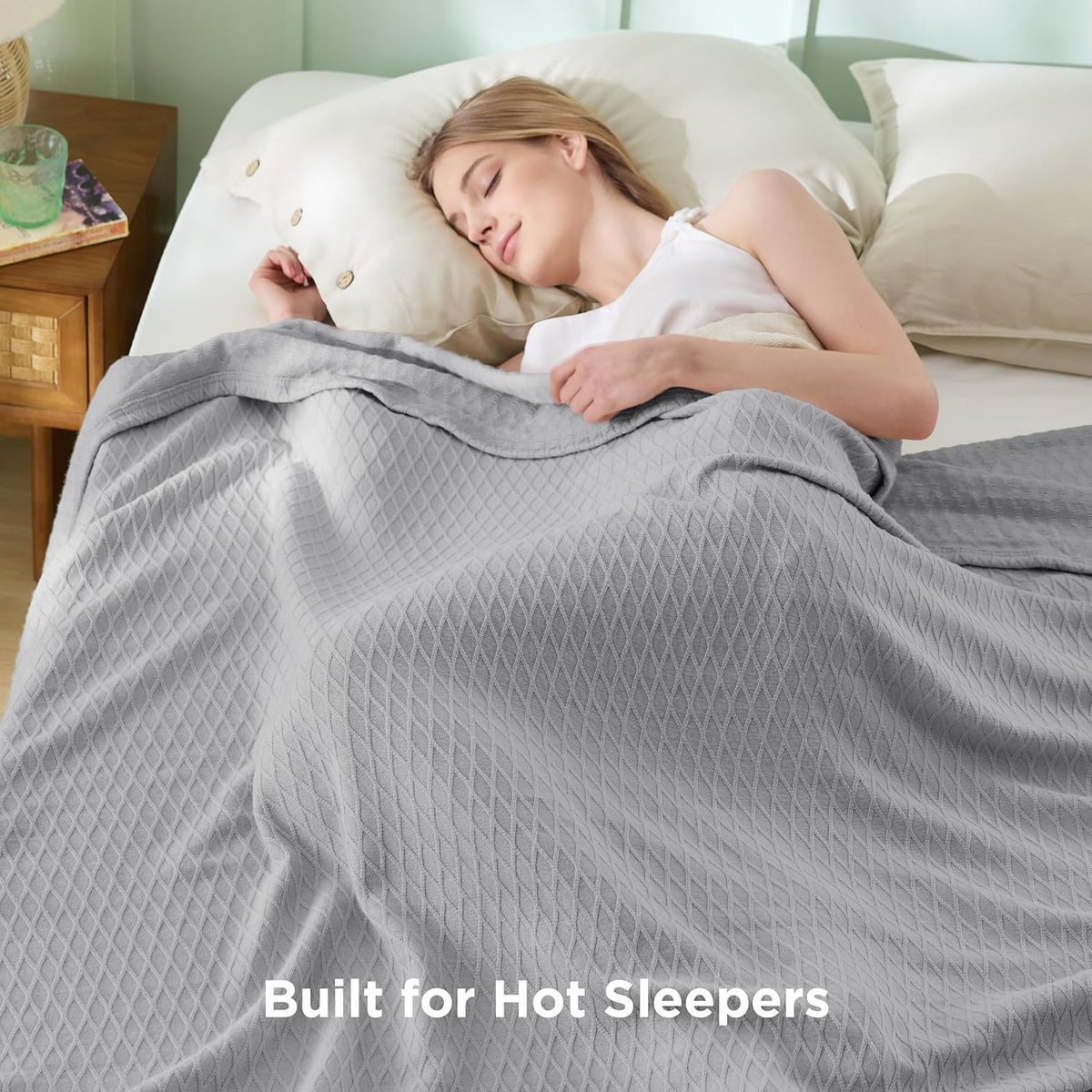 Confort douillet | Couverture rafraîchissante en rayonne de bambou pour dormeurs ayant chaud | Jeté d'été léger et respirant pour lit et canapé
