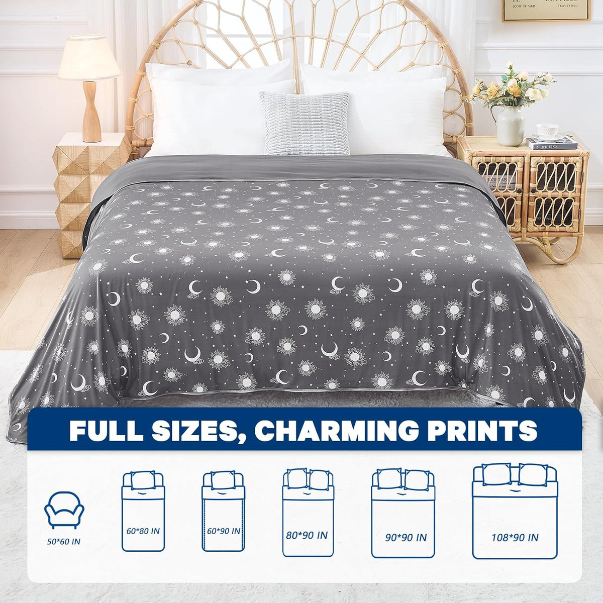 Confort douillet | Couverture rafraîchissante en tissu double face | Couverture d'été légère pour les dormeurs ayant chaud et les voyages