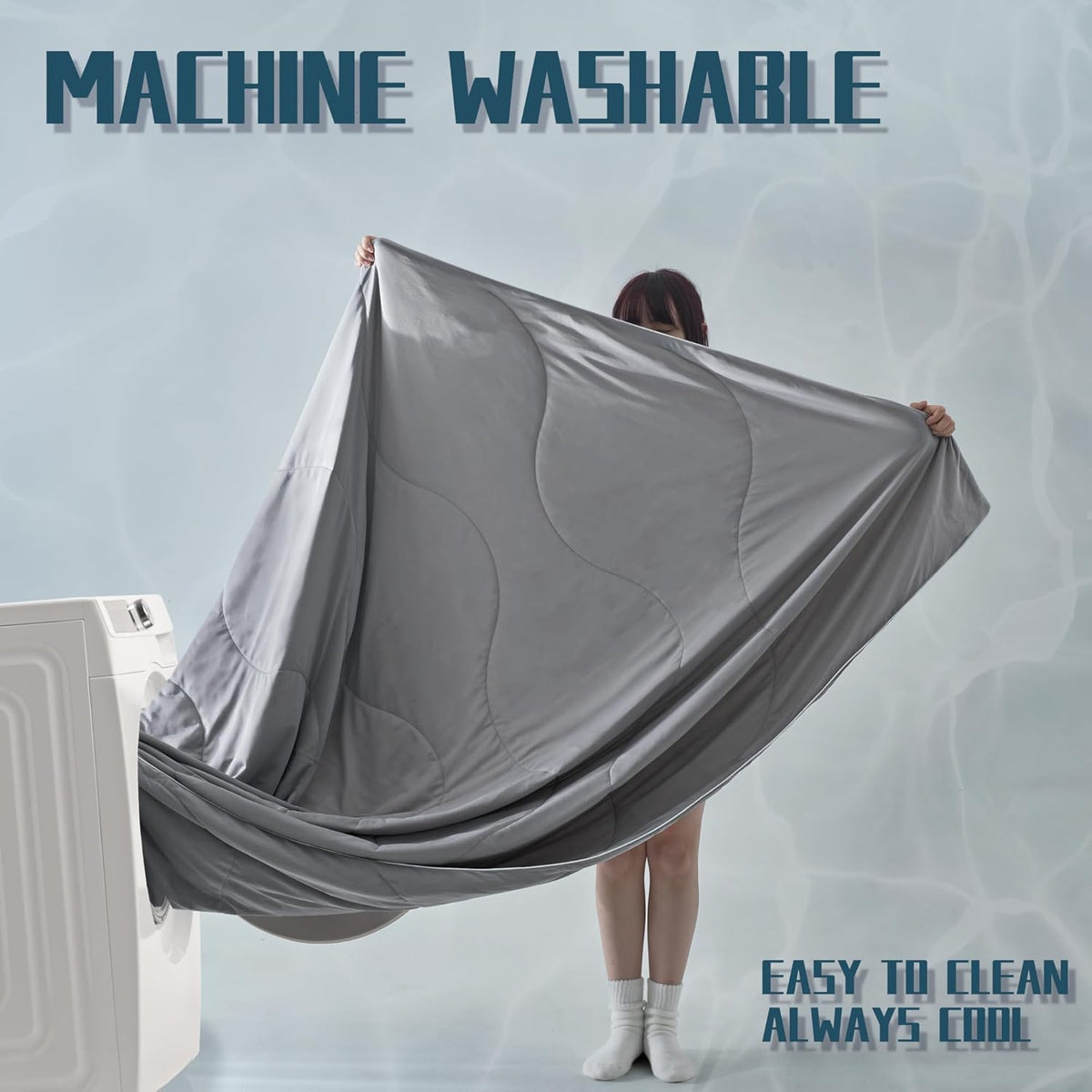 Ensemble de couette rafraîchissante | Couverture rafraîchissante légère avec taies d'oreiller rafraîchissantes | Tissu anti-humidité pour ceux qui ont chaud la nuit