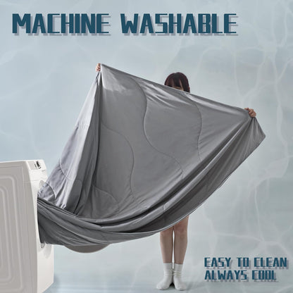Ensemble de couette rafraîchissante | Couverture rafraîchissante légère avec taies d'oreiller rafraîchissantes | Tissu anti-humidité pour ceux qui ont chaud la nuit