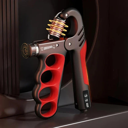 Adjustable Hand Grip Strengthener with Counter Up to 220 lbs Resistance for Forearm Training & Grip Workout at Home or Gym