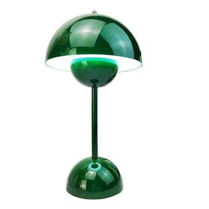 Rechargeable Cordless Table Lamp with Touch Dimmer – 3 Brightness Levels, Warm LED Light, Retro Flower Design for Bedside, Living Room &