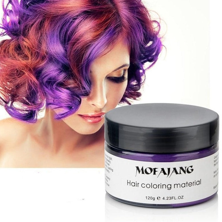 Temporary Styling Wax for Vibrant Wash-Out Color Transformation Unisex Men Women Party Events Festival Cosplay Costume Natural Plant-Based F
