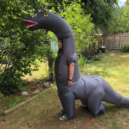 Dino Fun | Costume de dinosaure gonflable facile à porter | Amusement intégral pour Halloween et les fêtes
