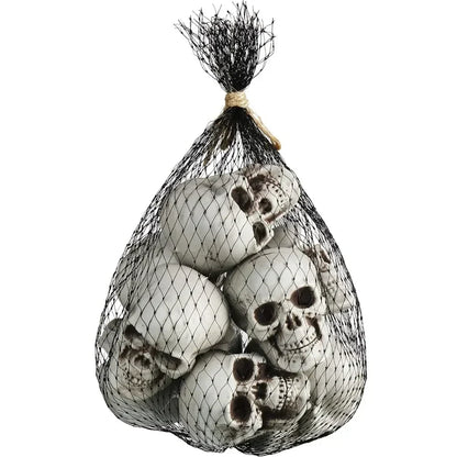 Mini Skeleton Skulls 10 Pack, Halloween Skull Decorations for Tabletop, Skeleton Heads for Halloween Skeleton Decor