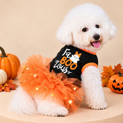 Ortekor Halloween Dog Tutu Dress for Parties & Photos - Soft Lightweight Costume for Small Dogs