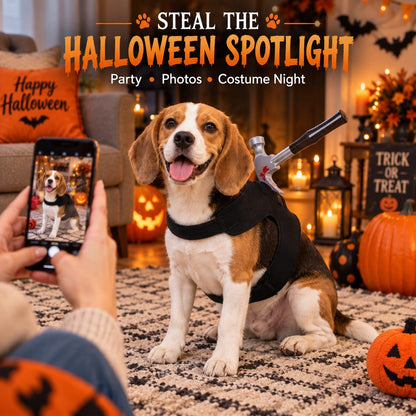 Ortekor Halloween Horror Prop Dog Costume Harness - Easy-On Funny Outfit for Trick-or-Treat, Parties & Photos | 6 Styles