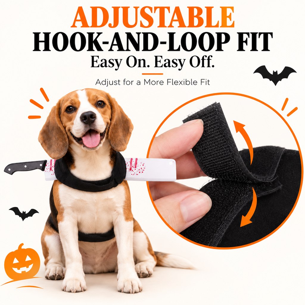 Ortekor Halloween Horror Prop Dog Costume Harness - Easy-On Funny Outfit for Trick-or-Treat, Parties & Photos | 6 Styles