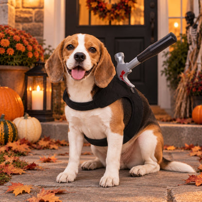 Ortekor Halloween Horror Prop Dog Costume Harness - Easy-On Funny Outfit for Trick-or-Treat, Parties & Photos | 6 Styles