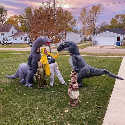 Dino Fun | Costume de dinosaure gonflable facile à porter | Amusement intégral pour Halloween et les fêtes