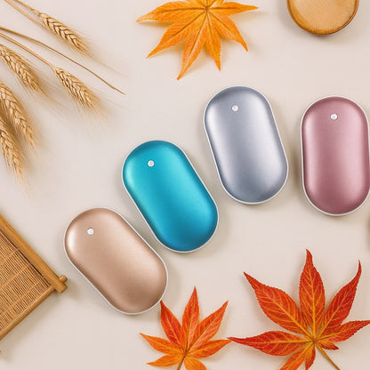 Rechargeable Hand Warmer with Power Bank – Dual-Sided Heat, 3 Temperature Settings, USB Charging for iPhone & Android