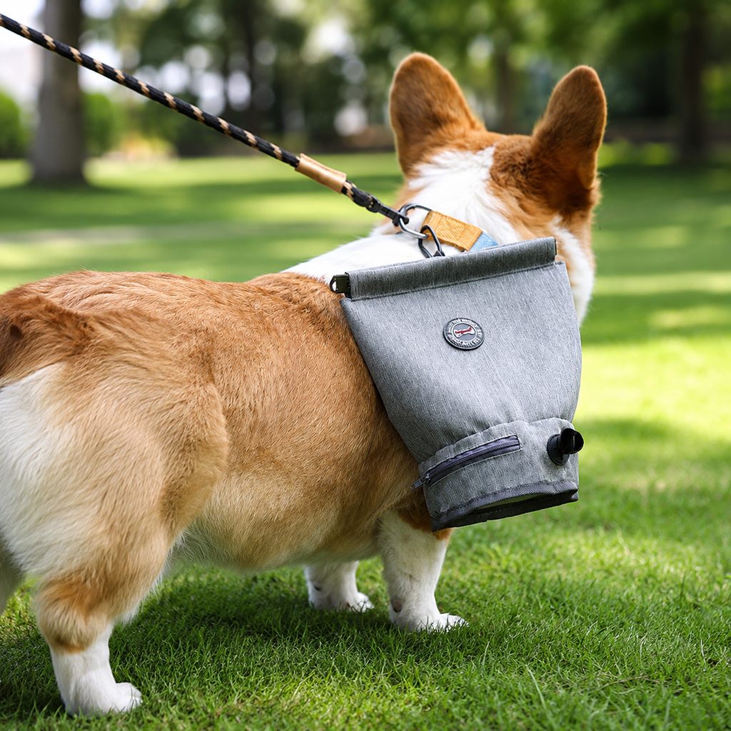 Ortekor Dog Poop Bag Holder for Walks - Carry Used Waste Bags Hands-Free Until the Next Trash Can