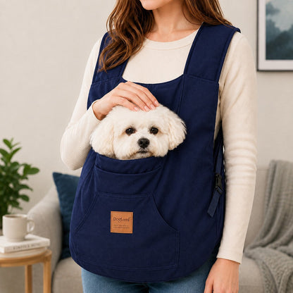 Ortekor Hands-Free Front Pet Carrier for Small Dogs & Cats - Comfortable Carry for Walking, Shopping & Travel