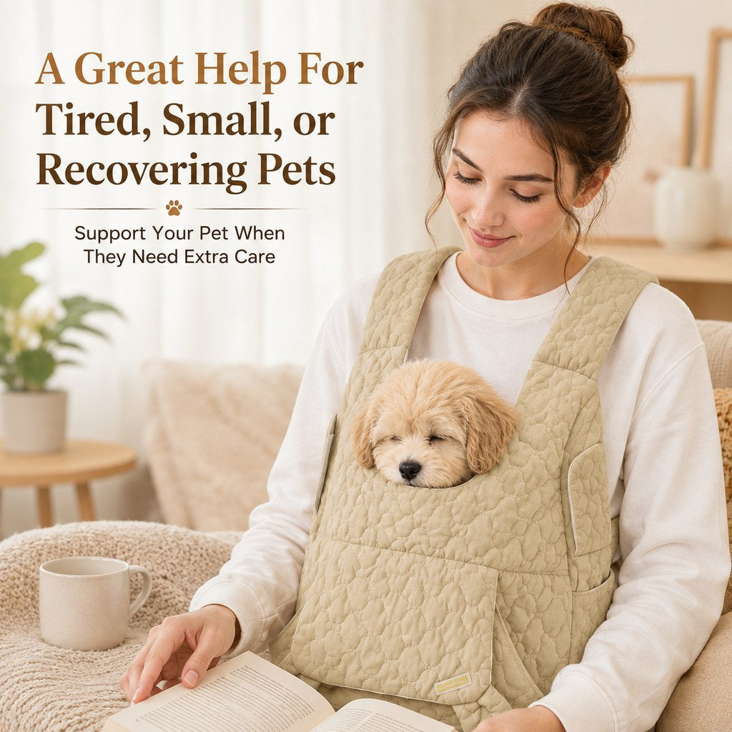 Ortekor Hands-Free Front Pet Carrier Backpack for Small Dogs & Cats - Comfortable Carrying for Walks & Travel