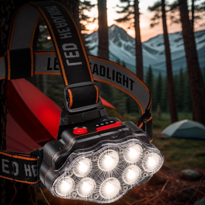 Lampe frontale rechargeable, lampe frontale LED avec capteur de mouvement, lampe frontale haute luminosité pour la course à pied et le camping