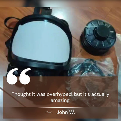 Full-Face Respirator with Built-In Hydration System & Audio Port for CBRN Protection