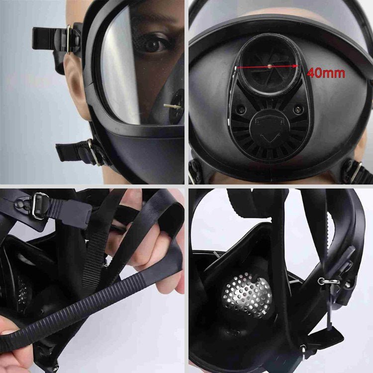 Full-Face Respirator with Built-In Hydration System & Audio Port for CBRN Protection