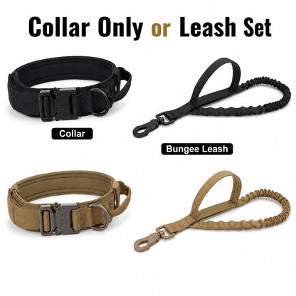 Ortekor Heavy-Duty Tactical Dog Collar for Walks & Training - Padded Handle Control for Strong Large Dogs