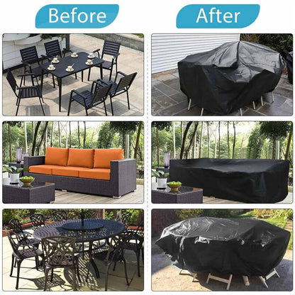 All-Weather Patio Furniture Cover with Tie-Down Straps & Storage Bag for Tables, Sofas, Sectionals, Dining Sets