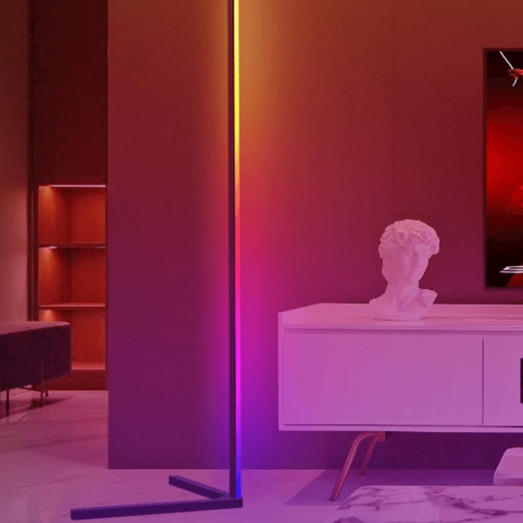RGB Color-Changing LED Standing Lamp with Remote Control for Living Room and Bedroom Ambiance Lighting