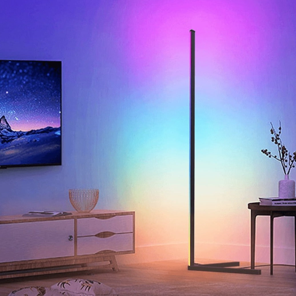 RGB Color-Changing LED Standing Lamp with Remote Control for Living Room and Bedroom Ambiance Lighting