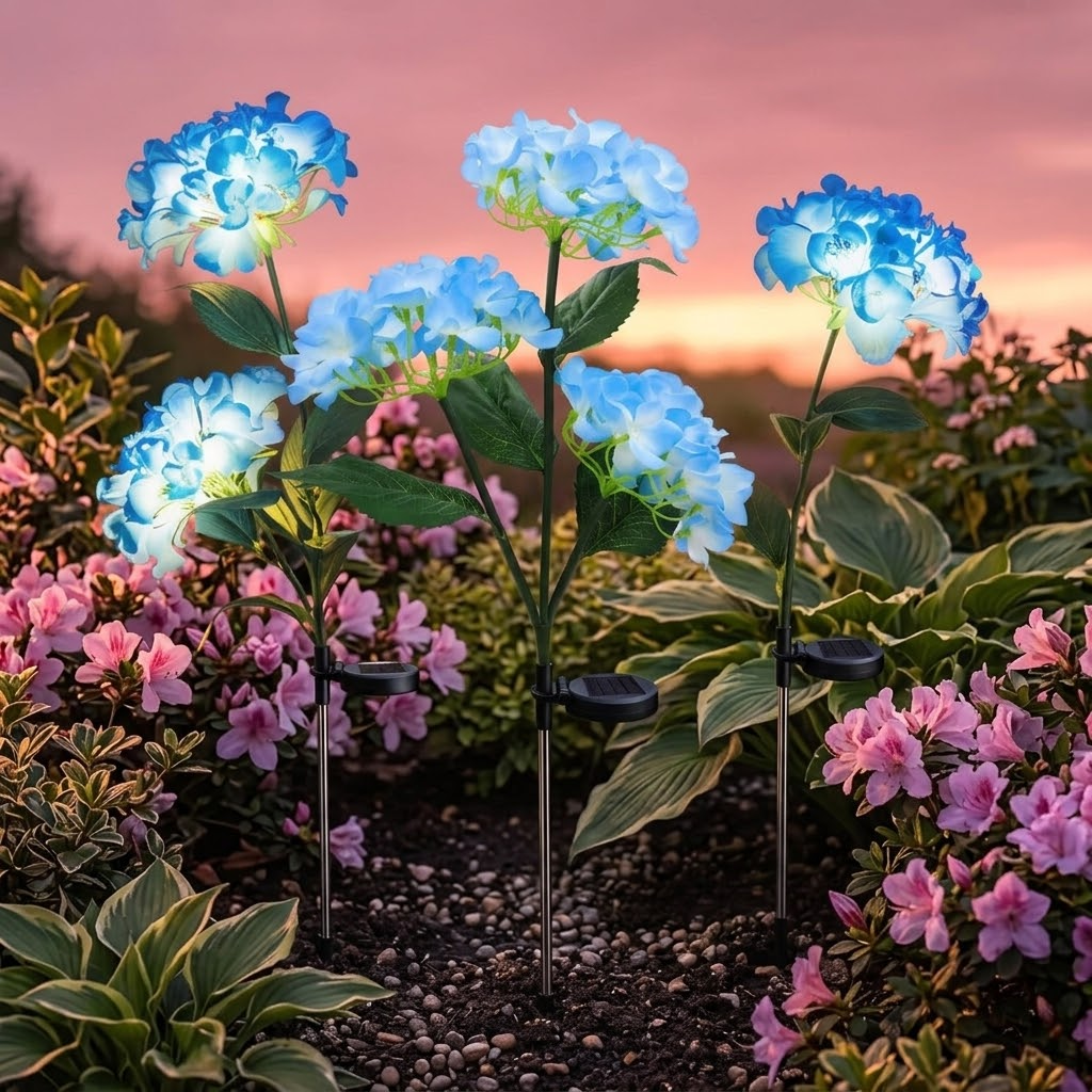 HYDRASHINE – Lampes solaires florales pour un éclat extérieur radieux